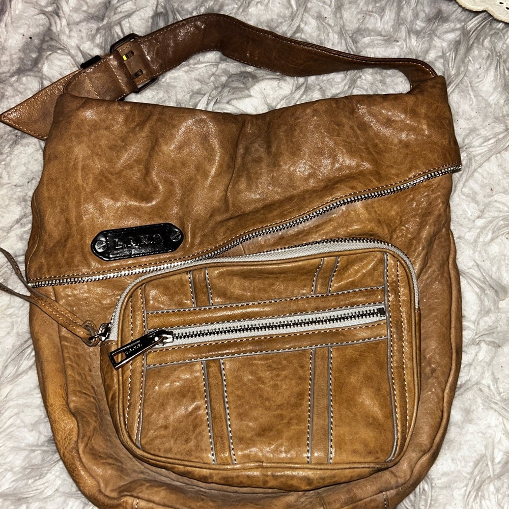 L.A.M.B. Tan Leather Handbag